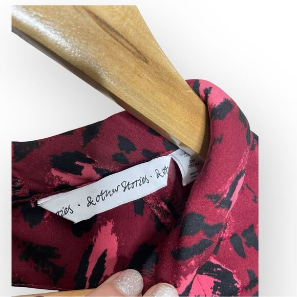 & Other Stories Maroon Leopard Dress - Picture 5 of 10